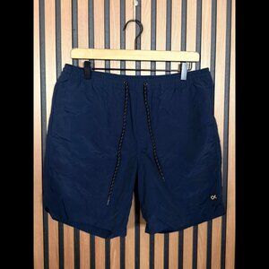 Outerknown Sweat Shorts Medium Men’s Blue Navy 100% Nylon Pull On 6” Inseam